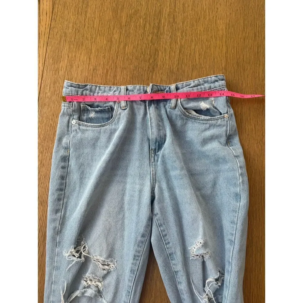 Blank NYC Madison High Rise Crop Distressed Light Wash Jeans Size 27 - Picture 3 of 6